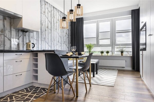 Závěsné svítidlo Timber 7, 3x dřevěné stínítko