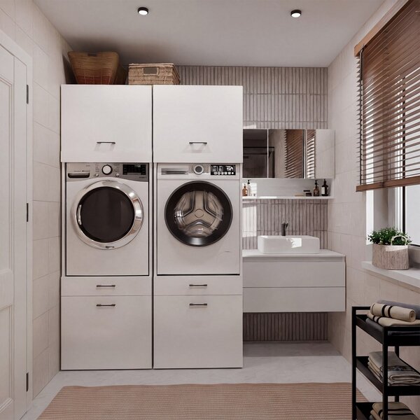 TP Living Nástavec na koupelnovou skříňku Pola 64 cm bílý