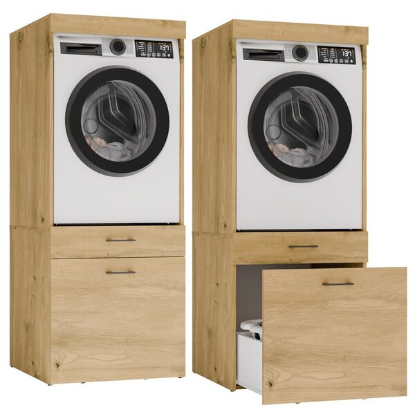 TP Living Koupelnová skříňka na pračku POLA 2S 64 cm dub Artisan