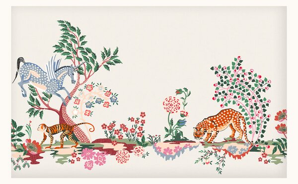 Vliesová obrazová tapeta na zeď, rostliny, zvířata, 127736FXST, Cath Kidstone