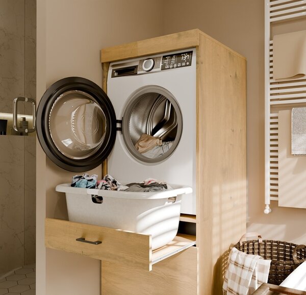 TP Living Koupelnová skříňka na pračku POLA 2S 64 cm dub Artisan