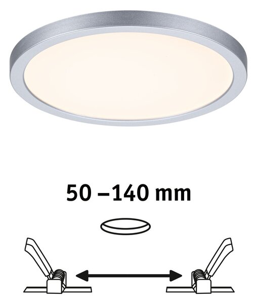 P 93034 LED vestavné svítidlo Areo VariFit IP44 kruhové 175 13W 3.000K matný chrom - PAULMANN