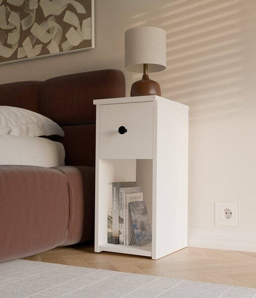 TP Living Noční stolek Tomi 25 1S 25 cm bílý
