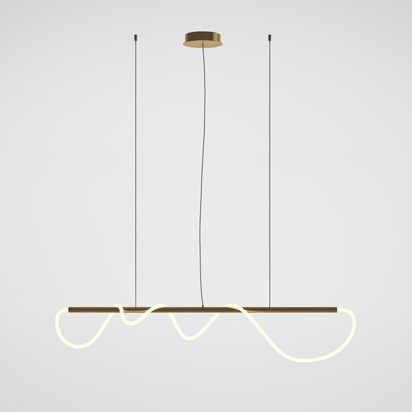 Luxusní zlaté, závěsné svítidlo Maytoni TAU, 140 cm, 30W