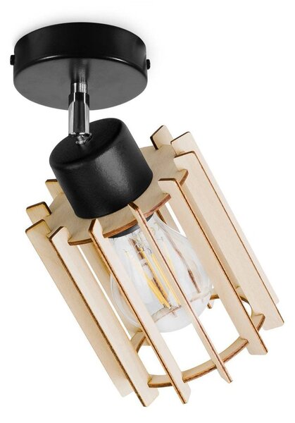 Bodové svítidlo Timber 7, 1x dřevěné stínítko, kp