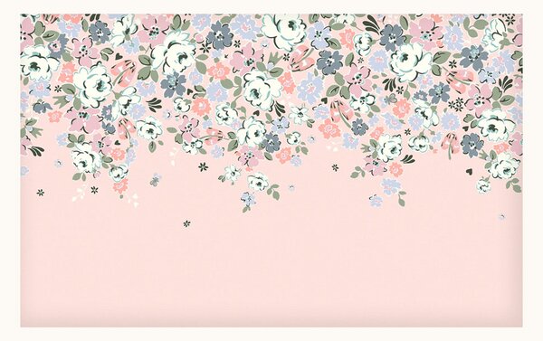 Vliesová obrazová tapeta na zeď, růžová, květiny, 127781FXST, Cath Kidstone