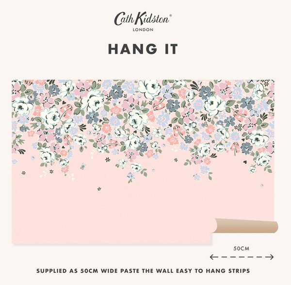Vliesová obrazová tapeta na zeď, růžová, květiny, 127781FXST, Cath Kidstone