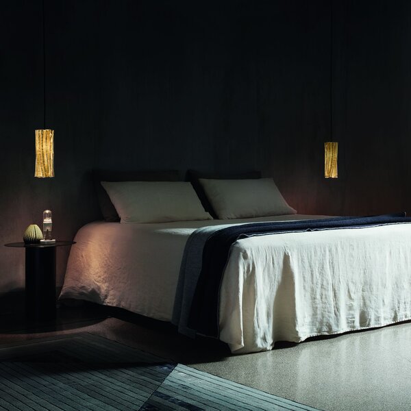 SLAMP ACRSS00GLD01B00NMTEU Accordéon vertical, designové svítidlo se zlatou, 1x10W E14, výška 30cm
