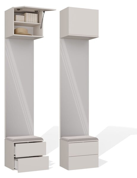 TP Living Předsíňová stěna se zrcadlem Haga 1L2S 50 cm kašmír