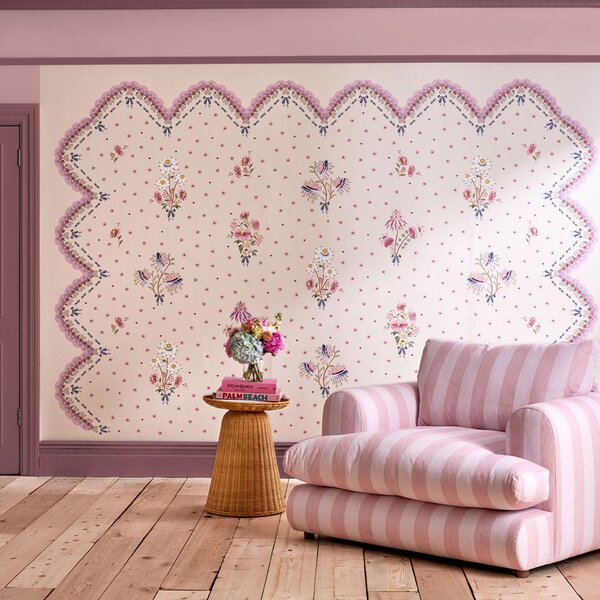 Vliesová obrazová tapeta na zeď, růžová, květiny, 127799FXST, Cath Kidstone