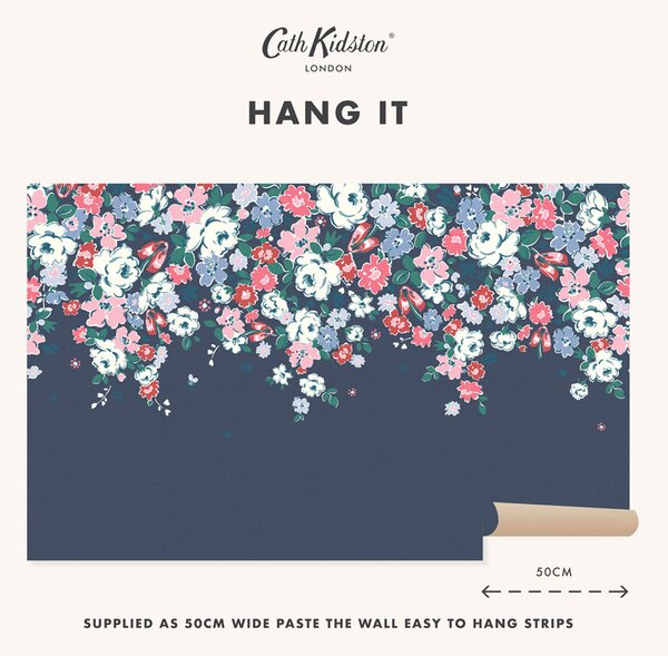 Vliesová obrazová tapeta na zeď, modrá, květiny, 127790FXST, Cath Kidstone