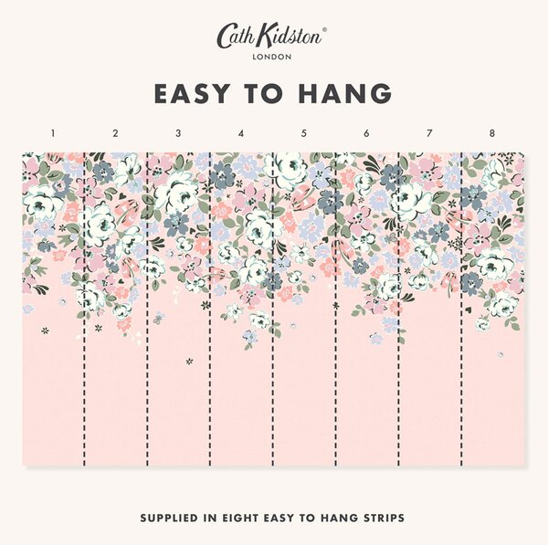 Vliesová obrazová tapeta na zeď, růžová, květiny, 127781FXST, Cath Kidstone