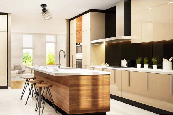 Bodové svítidlo Timber 7, 1x dřevěné stínítko, kp