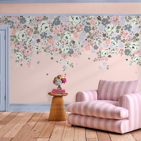 Vliesová obrazová tapeta na zeď, růžová, květiny, 127781FXST, Cath Kidstone
