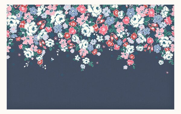 Vliesová obrazová tapeta na zeď, modrá, květiny, 127790FXST, Cath Kidstone