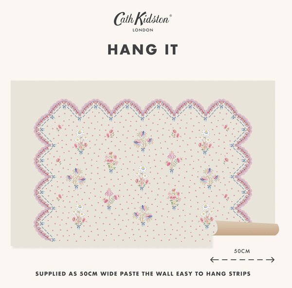 Vliesová obrazová tapeta na zeď, růžová, květiny, 127799FXST, Cath Kidstone
