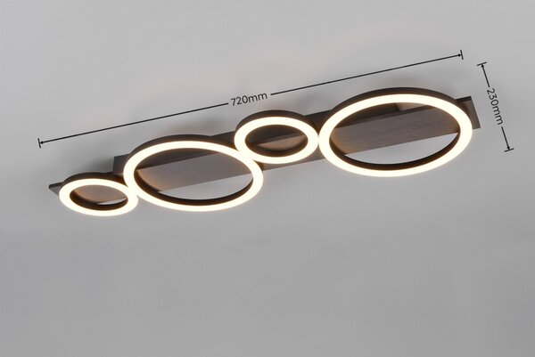 Trio TR64821109 LED přisazené stropní svítidlo LUMOS | 26,5W integrovaný LED zdroj