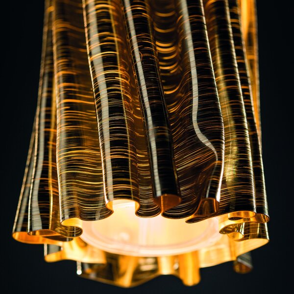 SLAMP ACRSS00GLD01B00NMTEU Accordéon vertical, designové svítidlo se zlatou, 1x10W E14, výška 30cm