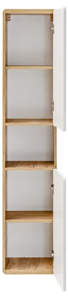 Comad Doplňková koupelnová skříňka vysoká Aruba White 35 dub craft/ bílá lesk