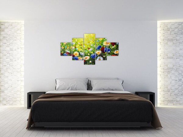 Obraz divokých květin (125x70 cm)
