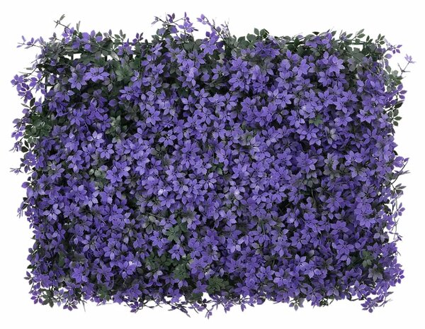 Umělý listnatý plot 24 ks fialový 40 x 60 cm