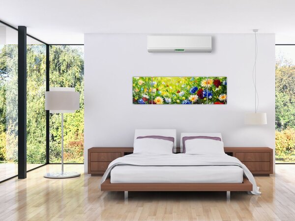Obraz divokých květin (170x50 cm)