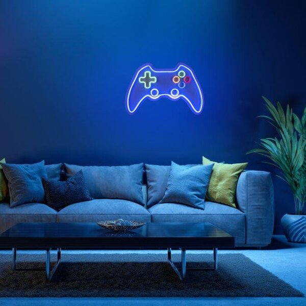 LD 85022-70 NEON-GAMER LED nástěnné svítidlo vícebarevné motiv gamepad ovladače USB dekorace - LEUCHTEN DIREKT / JUST LIGHT
