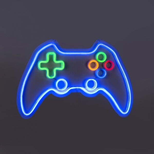 LD 85022-70 NEON-GAMER LED nástěnné svítidlo vícebarevné motiv gamepad ovladače USB dekorace - LEUCHTEN DIREKT / JUST LIGHT