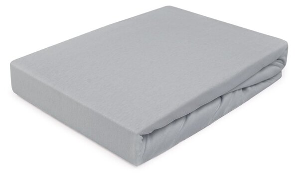 JERSEY PROSTĚRADLO PREMIUM 90X200 CM ŠEDÉ