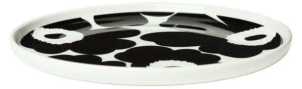 Marimekko Talíř Oiva Unikko 20cm, černo-bílý