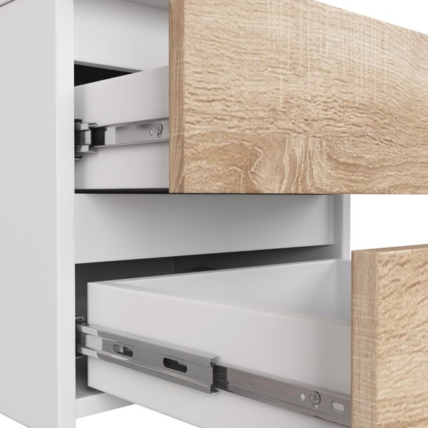 Ak furniture Komoda CL3 40 cm bílá/dub sonoma
