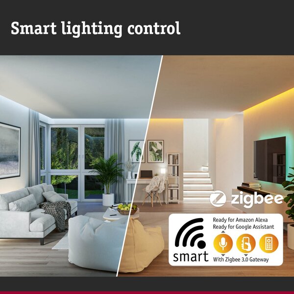 P 95689 URail lištový spot Smart Home Zigbee 3.0 Hildor RGBW 7,5W RGBW+ stmívatelné 230V bílá - PAULMANN