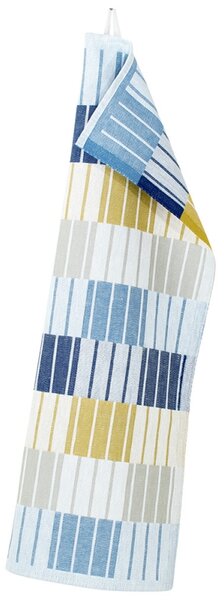 Lněná utěrka Sointu 46x70, len-žluto-modrá