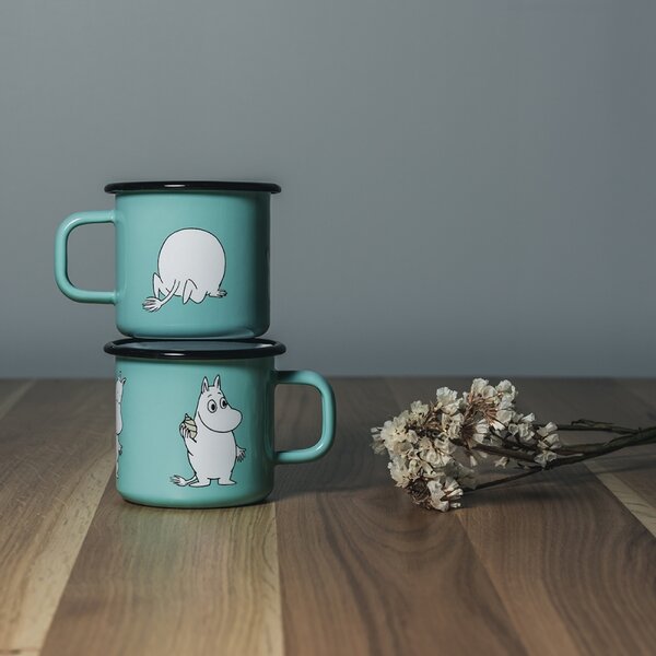 Muurla Hrnek Moomin 0,37l, smalt / mátový