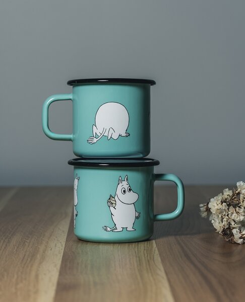 Muurla Hrnek Moomin 0,37l, smalt / mátový