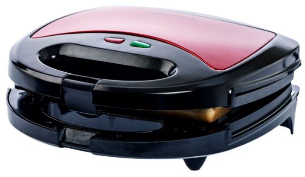 Toustovač, vaflovač a gril 3v1 Brock, 750W, červený