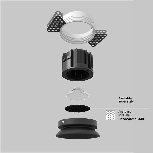 Vestavné svítidlo Round 12W IP 20 DL058-12W3K-TRS-B - MAYTONI