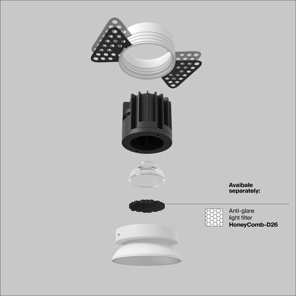 Vestavné svítidlo Round 7W IP 20 DL058-7W3K-W - MAYTONI