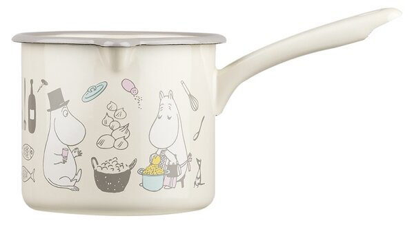 Muurla Kastrol Moomins Bon Appétit 1,3l, smalt / béžový