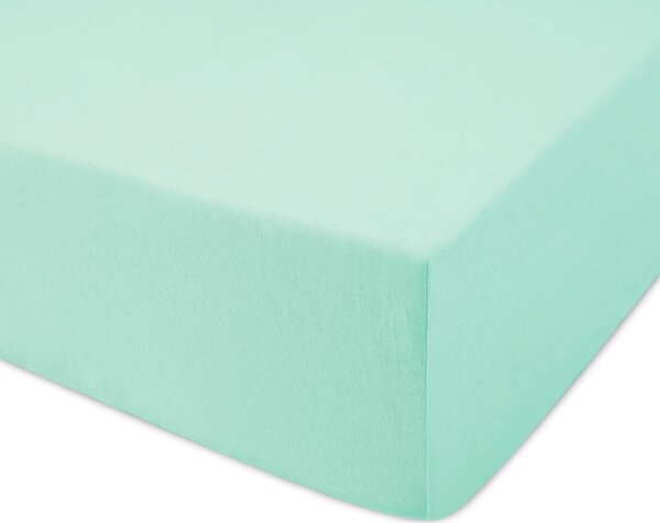 DĚTSKÉ JERSEY PROSTĚRADLO 039 80X160 CM MENTOLOVÉ