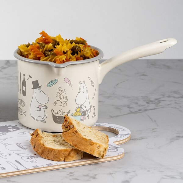 Muurla Kastrol Moomins Bon Appétit 1,3l, smalt / béžový