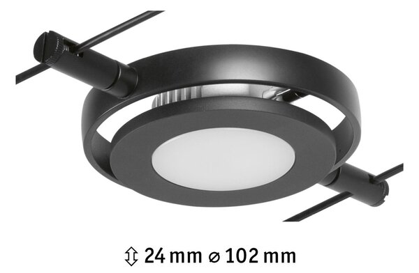 P 94419 LED lankový systém RoaMac spot 4,5W 3000K 12V černá mat/chrom - PAULMANN