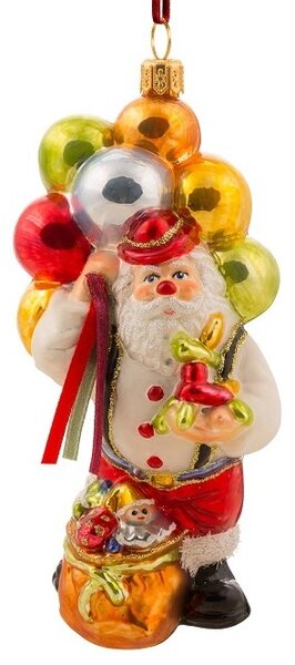 Sběratelská skleněná ozdoba na stromeček Klaun s balonky