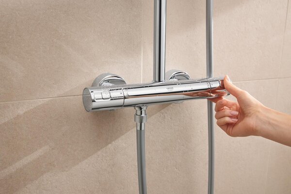 GROHE Vitalio Comfort 250 - Sprchový systém s termostatem na zeď, chrom 26696001