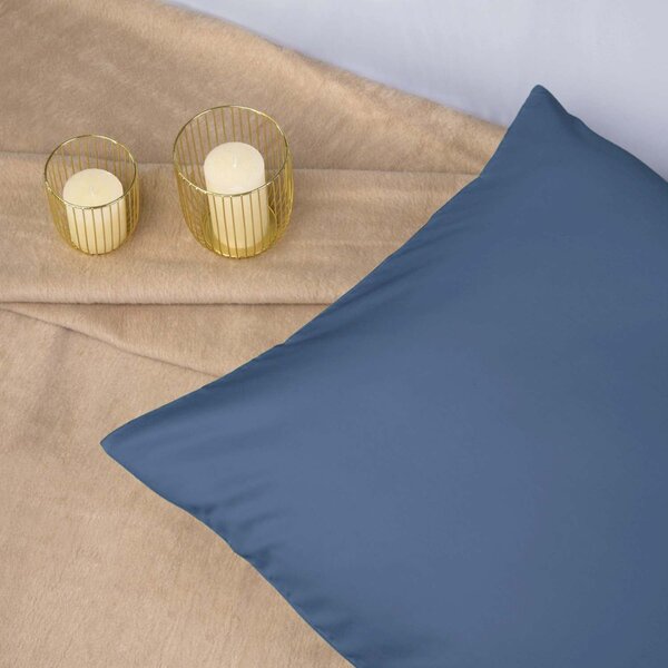 SATÉNOVÉ POVLEČENÍ SATYNLOVE CLASSIC 200X220 CM, 2KS 70X80 CM SVĚTLEMODRÉ