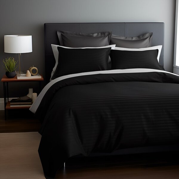 SATÉNOVÝ POVLAK NA POLŠTÁŘ CIZGILI BLACK 70X80 CM EXCLUSIVE ČERNÁ