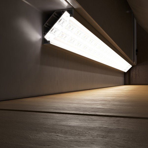 RED R14093 LED PROFILE J přisazený 1m bílá matný akryl/hliník - RED - DESIGN RENDL
