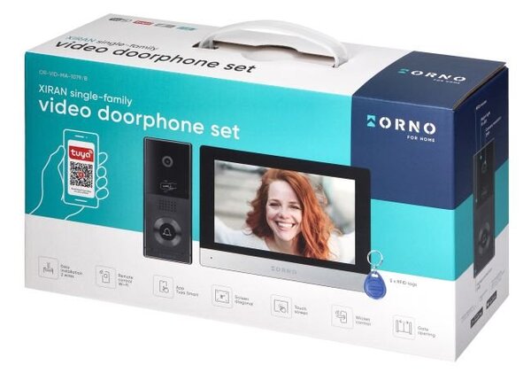 Videozvonek ORNO OR-VID-MA-1079/B, XIRAN, 8" LCD FHD RFID, Tuya Smart