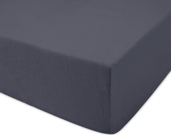 JERSEY PROSTĚRADLO PREMIUM 90X200 CM TMAVĚŠEDÉ