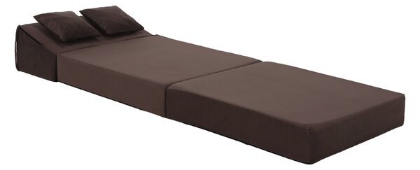 KONDELA Skládací matrace/křeslo, 2v1, hnědá Taupe, PELOS